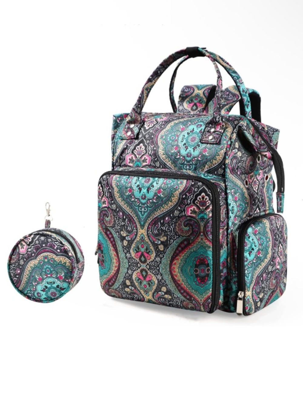 Knitting backpack with yarn/accessory storage/organizer